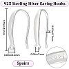 5 Pairs Sterling Silver Earring Hooks STER-BBC0001-70-2