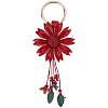 Leather and Alloy Keychain HJEW-WH20022-04B-03-6
