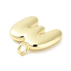 Rack Plating Brass Balloon Letter Pendants KK-C050-01G-M-2
