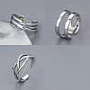 3Pcs Cross Adjustable Alloy Cuff Rings Sets FS-WG18371-04-1