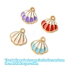 20Pcs 4 Colors Alloy Enamel Pendants ENAM-YW0003-98-3