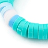 Handmade Polymer Clay Heishi Beaded Stretch Rings RJEW-JR00333-4