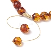 Natural Amber Beads Braided Bead Bracelets for Women Men BJEW-JB13469-4