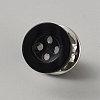4-Hole Resin Button Lapel Pin Backs BUTT-WH0028-122A-1