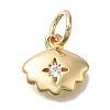 Brass Micro Pave Cubic Zirconia Pendants KK-Q001-13G-02-1