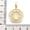 Brass Micro Pave Clear Cubic Zirconia Pendants KK-N268-53G-3