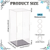 Rectangle Transparent Acrylic Minifigures Display Boxes with Black Base ODIS-WH0030-51D-2