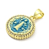 Rack Plating Brass Micro Pave Cubic Zirconia Pendants KK-B091-22G-06-2