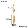 304 Stainless Steel & Shell Pearl Pendants STAS-OY013-50G-2