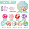 180G 9 Colors Opaque Acrylic Bead Caps JACR-TA0001-03-4