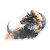 20Pcs Moonlit Cat Waterproof PET Self-Adhesive Decorative Stickers DIY-M053-04D-3