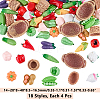 72Pcs 18 Styles Resin Basket & Food Miniature Ornaments AJEW-WR0003-67-2