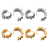4 Pairs 2 Colors Brass Hoop Earrings EJEW-GO0003-26-1