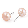 Natural Pearl Stud Earrings PEAR-N020-09C-5