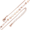Brass Cable & Flat Sequin Chains Necklaces for Women NJEW-D302-40RG-4