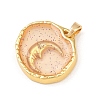 Transparent Epoxy Resin Brass Pendants LS-KK-B163-01G-05-2