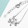 Wishing Tree 925 Sterling Silver Cubic Zirconia Pendant Necklaces for Women NJEW-BB72248-A-2