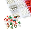 Christmas Theme DIY Acrylic & Plastic & Glass Seed Beads Bracelet Kits DIY-FS0006-55-3