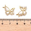 Brass Micro Pave Cubic Zirconia with Shell Pendants KK-T070-36G-3