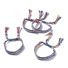Polyester-cotton Braided Rhombus Pattern Cord Bracelet FIND-PW0013-001A-15-1