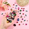 80Pcs 8 Styles Pointed Back Glass Rhinestone Cabochons RGLA-YW0002-08-4