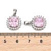 Brass Micro Pave Cubic Zirconia Charms CU-CBAA6E8-06P-02-3