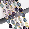 Natural Colorful Fluorite Beads Strands G-N342-53-8x6-11-1