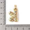 Brass Micro Pave Cubic Zirconia Pendants ZIRC-P121-01G-K-3