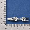 Brass Micro Pave Clear Cubic Zirconia Fold Over Clasps KK-R222-06S-3