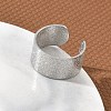 Textured 304 Stainless Steel Cuff Open Rings RJEW-D357-03P-1