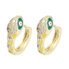 Brass Micro Pave Cubic Zirconia Hoop Earrings EJEW-B146-02G-5