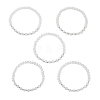 5Pcs Round Glass & CCB Beads Stretch Bracelets for Women BJEW-JB12675-1