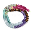 Natural Tiger Eye & Dyed White Jade & Fluorite & Synthetic Turquois Beads Strands G-Z135-C13-4