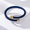 304 Stainless Steel Torque Bangles for Women Men BJEW-G584-18G-03-2