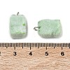 Flocking Opaque Resin Pendants RESI-F064-A25-3
