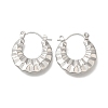 304 Stainless Steel Croissant Hoop Earrings for Women EJEW-S227-66P-1