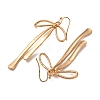 Alloy Bowknot Dangle Earrings for Women EJEW-U028-06G-3