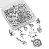 100Pcs 10 Styles Tibetan Style Alloy Pendants TIBEP-CJ0001-96-3