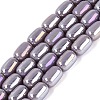 Electroplate Opaque Glass Beads Strands EGLA-Q132-03B-C04-1