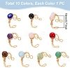 Natural & Synthetic Gemstone and Lampwork Finger Rings RJEW-UN00048-2