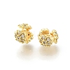 Brass Micro Pave Clear Cubic Zirconia Spacer Beads LS-KK-Z156-09G-1