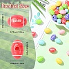 30Pcs 6 Colors Opaque Acrylic European Beads SACR-YW0002-10-3