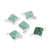 Natural Druzy Quartz Links connectors G-P396-09S-05-1