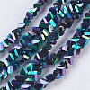 Electroplate Glass Beads Strands EGLA-J145-4mm-FP05-1