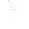 Fashionable Y-Set Double-layer Necklace - Simple and Elegant Beaded Tassel Sweater Chain for Women. ST2475520-1