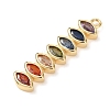 Brass Micro Pave Cubic Zirconia Pendants KK-A295-06B-G-2