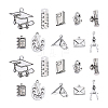 100pcs 10 Style Tibetan Style Alloy Pendants for Teachers' Day TIBEP-CJ0001-28-1