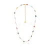 304 Stainless Steel & Glass Link Chain Necklaces for Women STAS-OY015-52G-1