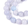 Natural Chalcedony Beads Strands G-S333-8mm-004-01-4