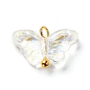Electroplate Transparent Glass Pendants X1-PALLOY-JF00903-1